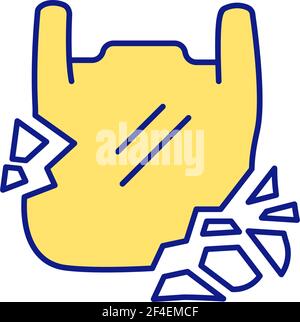 Microplastics RGB color icon Stock Vector