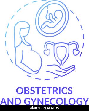 Obstetrics and gynecology blue concept icon Stock Vector Image & Art ...