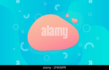 Abstract background with gradient shape. Wallpaper with pink liquid form. Vector illustration Stock Vector
