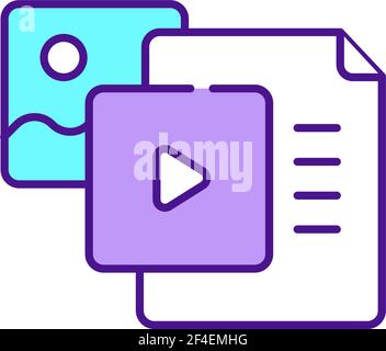 Modern media RGB color icon Stock Vector