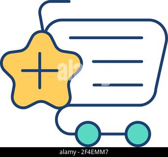 Online shopping RGB color icon Stock Vector