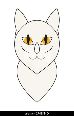Cat icon symbol isolated on white background Stock Vector