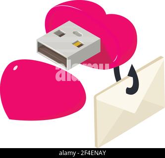 Phishing icon. Isometric illustration of phishing vector icon for web Stock Vector
