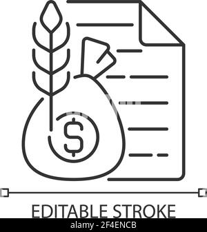 Commodity broker linear icon Stock Vector