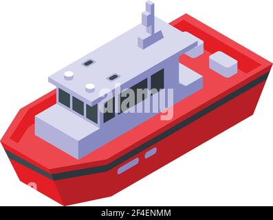 Aid rescue boat icon. Isometric of Aid rescue boat vector icon for web design isolated on white background Stock Vector