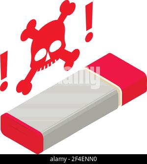 Virus usb icon. Isometric illustration of virus usb vector icon for web Stock Vector
