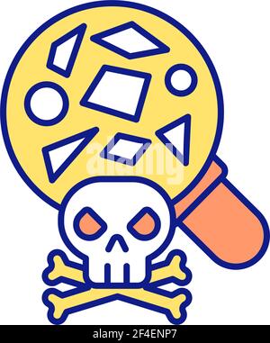 Harmful microplastics RGB color icon Stock Vector