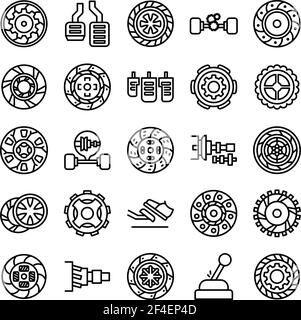Clutch icon. Outline clutch vector icon for web design isolated on white background Stock Vector