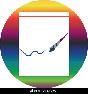 Drawing album vector icon of a set. Gradient rainbow EPS 10 Stock Vector