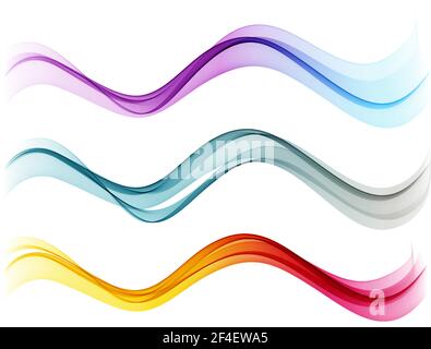 Abstract shiny color spectrum wave design element Stock Vector