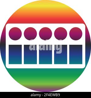 Color palette icon of a set. Rainbow gradient vector EPS 10 Stock Vector