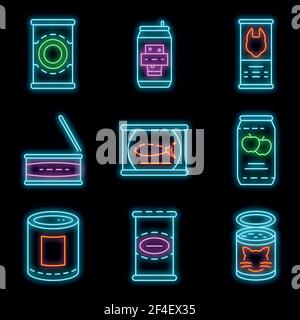 Tin can drawing set, closed and open. Simple cartoon vector clip art ...
