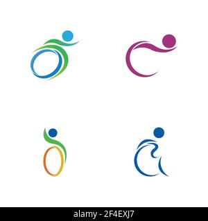 disability logo vector illustration design template - vector Stock Vector