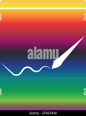 Drawing album vector icon of a set. Gradient rainbow EPS 10 Stock Vector