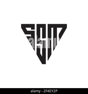 SSM letter logo triangle concept. vector illustration. Stock Vector