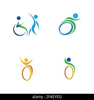 disability logo vector illustration design template - vector Stock Vector