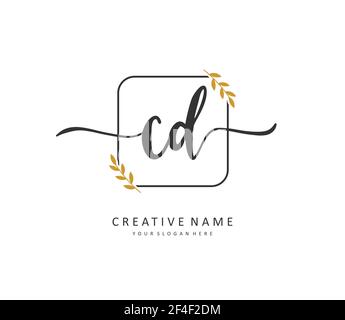 CD Initial letter handwriting and signature logo. A concept handwriting initial logo with template element. Stock Vector
