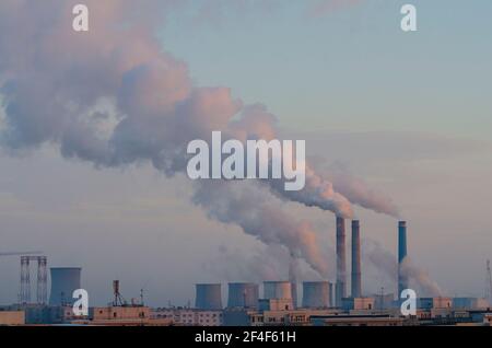 BUCHAREST, ROMANIA - 03 December 2020 - The CEF Sud - a coal-fired power station in Bucharest, Romania - Photo: Geopix