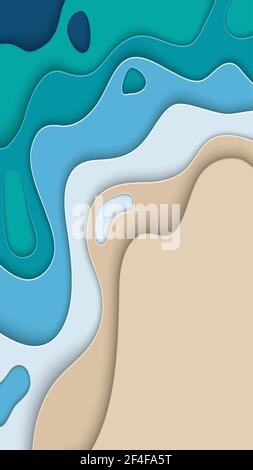 Abstract Paper Cut Background Template with Place for your text. Vector Illustration Stock Vector