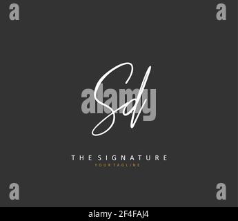SD Signature Logo Template Stock Vector Image & Art - Alamy
