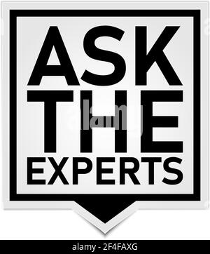 Ask The Experts Business Customers Solution Label Icon Vector Stock Vector