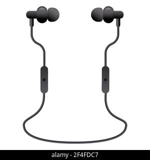 Illustration of the icon of wireless earphones gadget on the white background Stock Vector