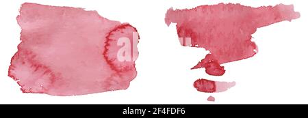 Watercolor brush stroke isolated over the white background as an abstract design element. Stock Vector