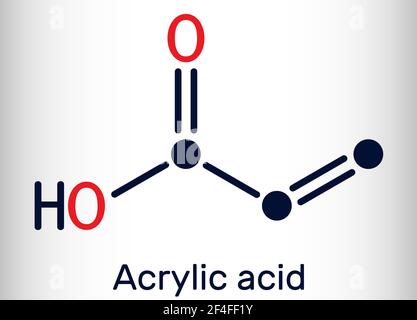 Acrylic acid, propenoic acid molecule. It is unsaturated monocarboxylic ...