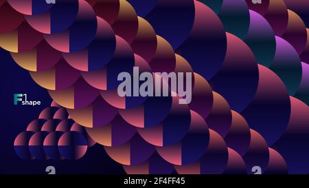 Purple seamless geometric sphere background vector illustration. Stock Vector