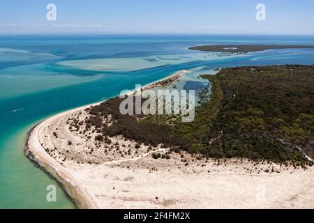 Aerial view Moreton Island, Brisbane, Australia Stock Photo