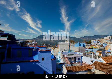 Medina of Chefchaouen, Morocco. Chefchaouen is a city in northwest Morocco. It is the chief town of the province of the same name, and is noted for it Stock Photo
