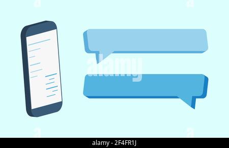 online chat 3d style. social network bubble vector template. Stock Vector