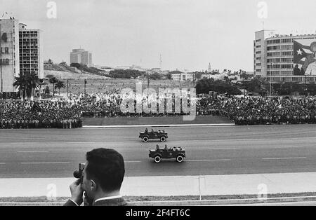 Military parade, Havana (Cuba : Province), Havana (Cuba), Cuba, 1963. From the Deena Stryker photographs collection. () Stock Photo