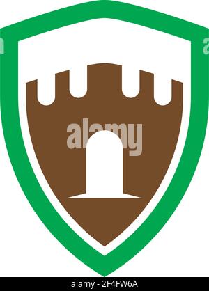 Castle logo template vector icon illustration design Stock Vector