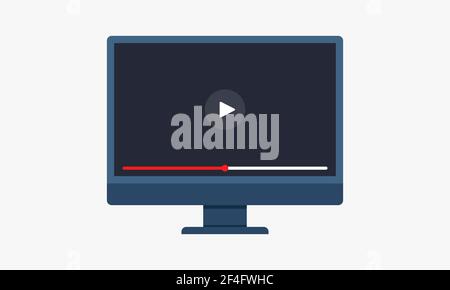 computer monitor template. vector illustration. media screen online. Stock Vector