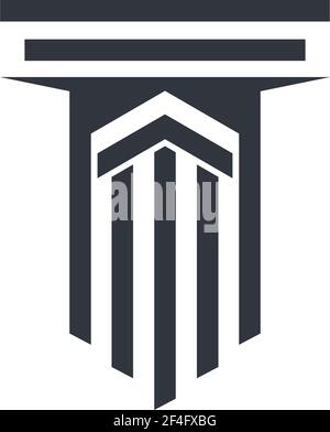 Pillar logo template vector icon illustration design Stock Vector