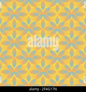 A geometric yellow tiles seamless vector pattern Stock Vector