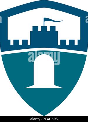 Castle vector illustration icon Logo Template design Stock Vector Image ...