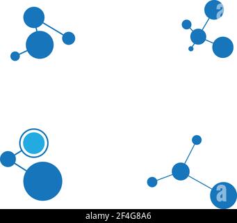 Molecule logo template vector icon illustration Stock Vector