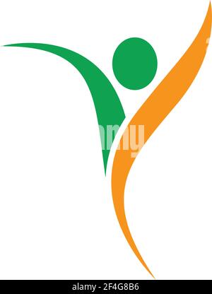Healthy life logo template vector icon illustration design Stock Vector