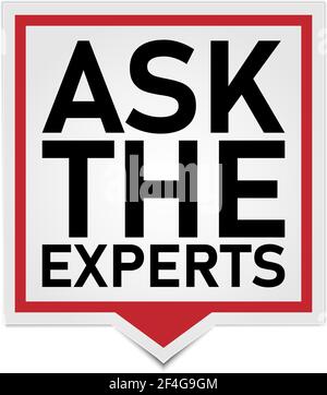 Ask The Experts Business Customers Solution Label Icon Vector Stock Vector