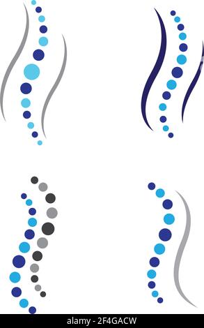 Spine logo template  vector icon illustration design Stock Vector