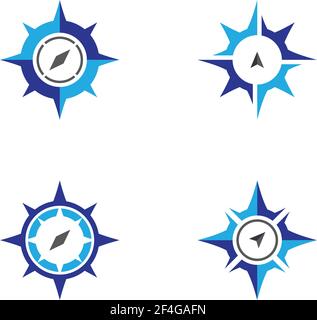 Compass  logo template vector icon illustration Stock Vector