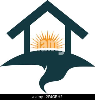 Summer logo vector icon illustration Stock Vector