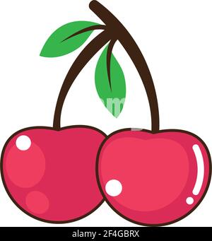 Cherry logo vector icon illustration design Stock Vector