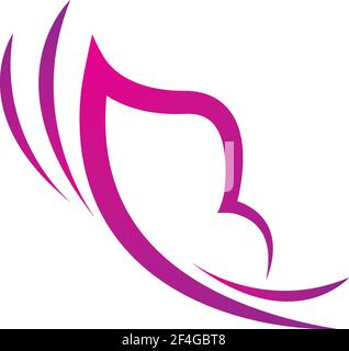 Butterfly logo template vector icon illustration design Stock Vector