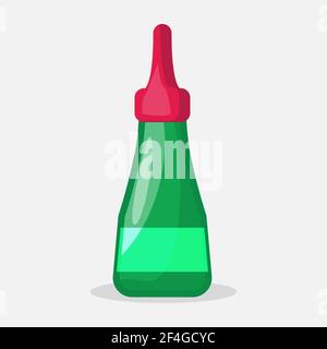 a bottle of vaccine vector illustration in flat style Stock Vector
