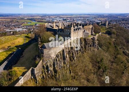 Aerial view of Stirling Castle , Stirling, Scotland UK Stock Photo