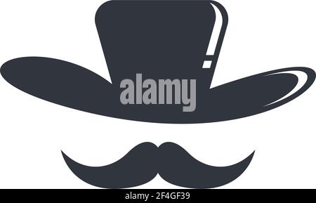 Cowboy hat logo template illustration design Stock Vector