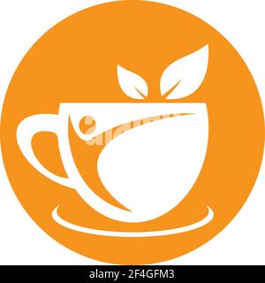 Healthy drink logo template vector icon illustration Stock Vector